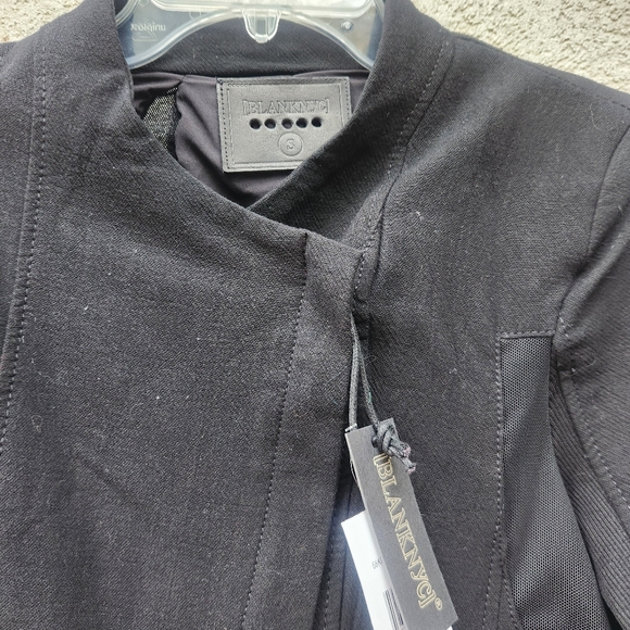 Blank NYC Women's Sin City Jacket Small Black Mesh Detail Crepe Goth NEW - Picture 14 of 14